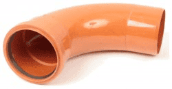 Underground drainage: 87.5 degree single socket bend