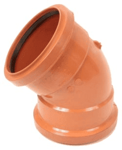 Underground drainage: 45 degree double socket bend