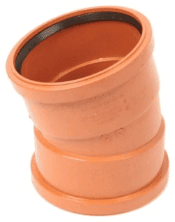 Underground drainage: 15 degree double socket bend