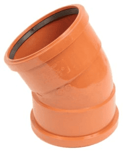 Underground drainage: 30 degree double socket bend