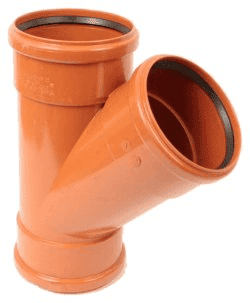 Underground drainage: 45 degree 3 socket equal junction