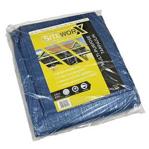 Waterproofing: tarpaulin 3m x 4m